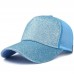 2018 CC Glitter Ponytail Baseball Cap  Snapback Hat Summer Mesh Casual Caps  eb-73679094